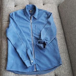 ⚡H&M Regular Fit Blue Jean Shirt Size M⚡